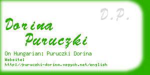 dorina puruczki business card